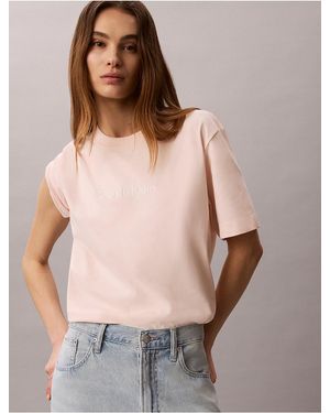 Calvin Klein Calvin Klein Standard Logo Relaxed T-Shirt - Natural