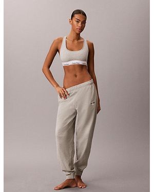 Calvin Klein Cotton Blend Terry Lounge Joggers - Grey