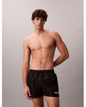 Calvin Klein Short Drawstring Swim Shorts - Black