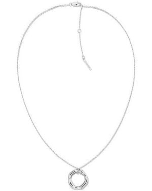 Calvin Klein Jeans Fluid Forms Pendant Necklace - White