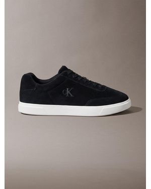 Calvin Klein Suede Signature Logo Trainers - Metallic