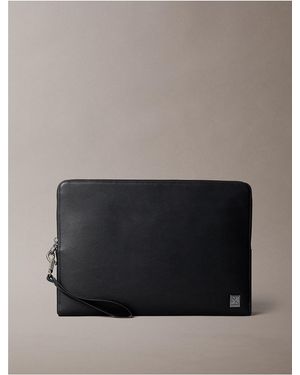 Calvin Klein Emblem Logo Laptop Sleeve - Gray