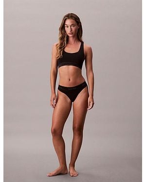 Calvin Klein Limited Edition Thong Icon Cotton Modal - Black