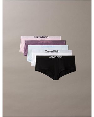 Calvin Klein Extra Soft Cotton Stretch 5-Pack Boyshort - Gray