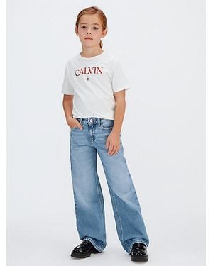 Calvin Klein Jeans High Rise Wide Leg Jeans - Blue