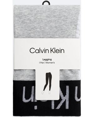 Calvin Klein Logo Waistband Leggings - White