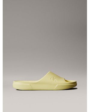 Calvin Klein Schuivers Met Eendelig Handtekeninglogo - Metallic