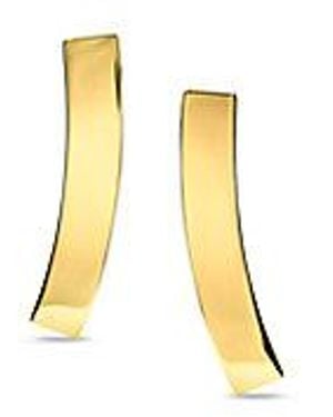 Calvin Klein Tone Elliptical Earrings - Metallic