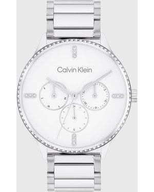 Calvin Klein Multifunction Crystal Embellished Watch - Grey