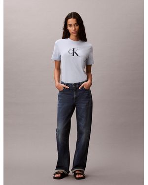 Calvin Klein Monogram Logo T-Shirt - Blue