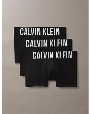 Calvin Klein 3 Pack Trunks Intense Power Cotton - Black
