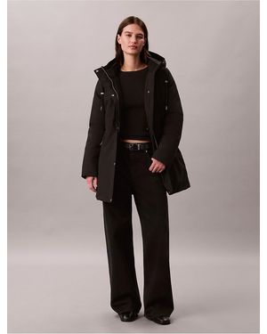 Calvin Klein Calvin Klein Lightweight Mid Length Parka Jacket - Black