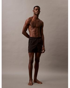 Calvin Klein Medium Drawstring Swim Shorts - Brown