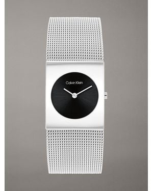 Calvin Klein Geometric Mesh Bracelet Watch - Grey