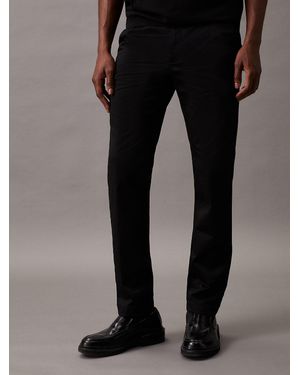 Calvin Klein Slim Stretch Chino Trousers - Black