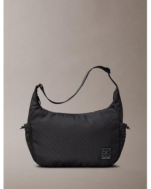 Calvin Klein Water-Repellent Crossbody Duffle Bag - Grey