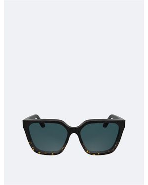 Calvin Klein Acetate Modified Rectangle Sunglasses - Gray