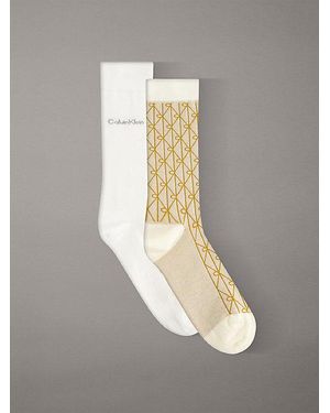 Calvin Klein 2Er-Pack Crew-Socken Aus Weicher Stretch-Baumwolle - Mettallic