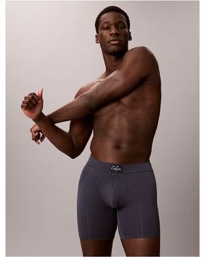 Calvin Klein Cotton Stretch Script Patch Boxer Brief - Brown