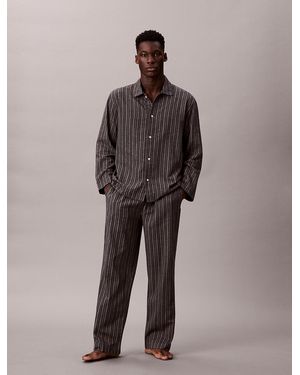 Calvin Klein Flannel Pyjama Trousers - Brown