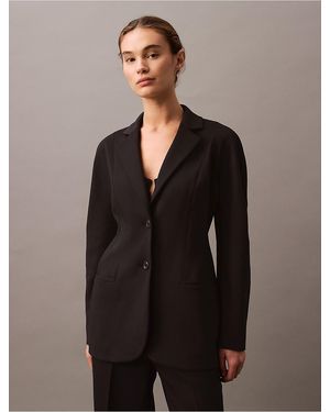 Calvin Klein Scuba Dolman Classic Blazer - Gray