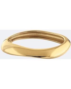 Calvin Klein Sculpted Bangle Bracelet - White