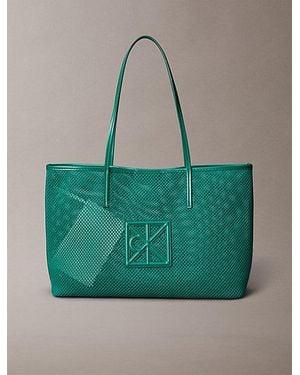 Calvin Klein Emblem Logo Mesh Tote Bag - Green