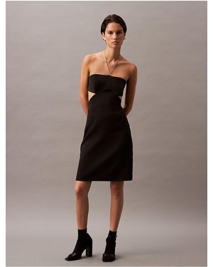 Calvin Klein Calvin Klein Halter Cut Out Mini Dress - Black