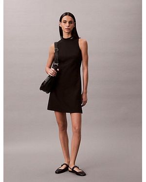 Calvin Klein Dress With Lupe Neck - Brown