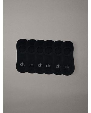 Calvin Klein 6 Pack Anti-Slip Invisible Socks - Grey