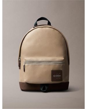 Calvin Klein Monologo Round Backpack - Natural
