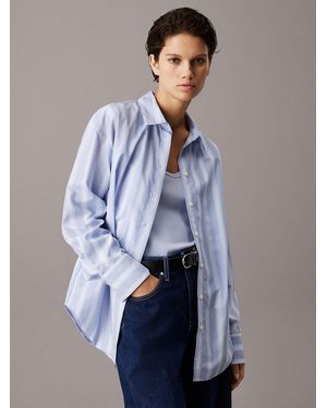 Calvin Klein Relaxed Striped Shirt - Blue
