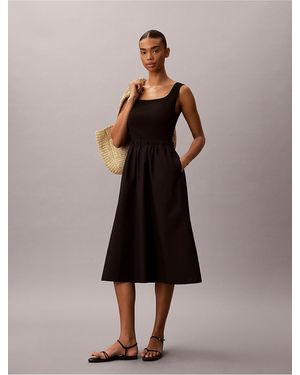calvin klein black a line dress Calvin Klein Collection Wool A Line Dress Black