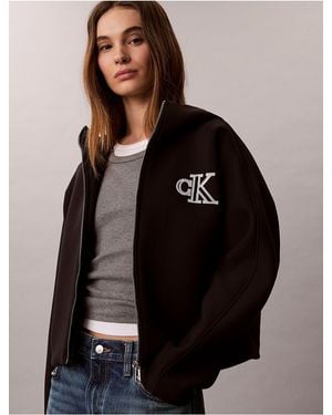 Calvin Klein Calvin Klein Monogram Hooded Jacket - Blue