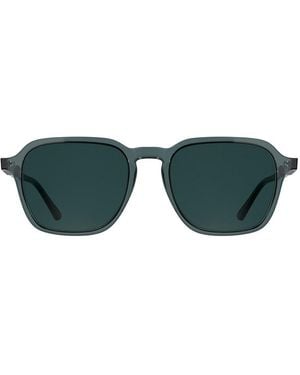 Calvin Klein Acetate Modified Rectangle Sunglasses - Green