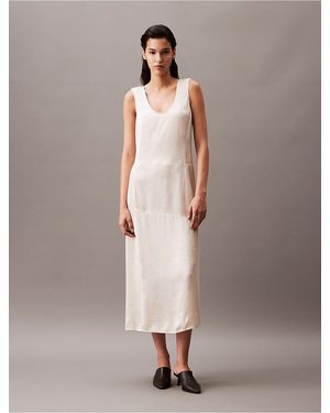 knee length dresses for ladies White Annika Long Dress | CALVIN KLEIN main image 0