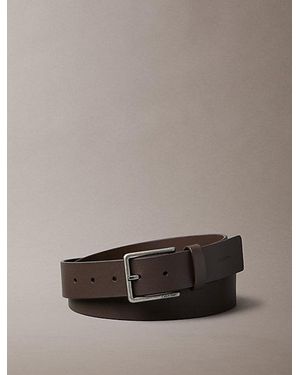 Calvin Klein Full-Grain Leather Belt - Brown