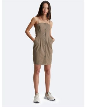 Calvin Klein Calvin Klein Strappy Workwear Tank Dress - Natural