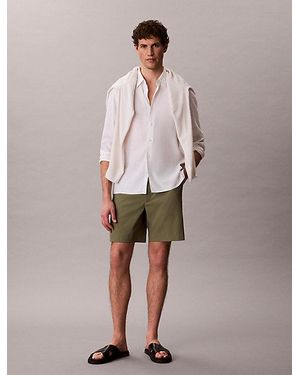 Calvin Klein Seersucker Shorts - Green