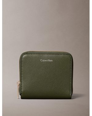 Calvin Klein Foil Logo Square Zip Wallet - Green
