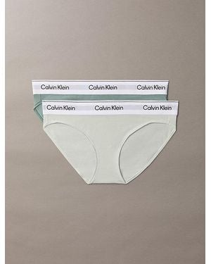 Calvin Klein 2 Pack Bikini Briefs Icon Cotton Modal - Grey