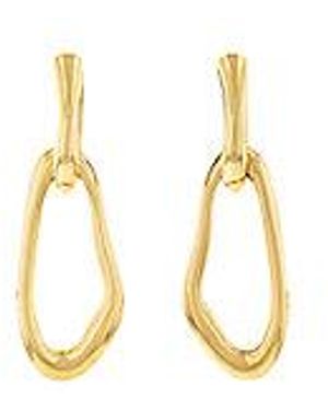 Calvin Klein Pendientes 2 en 1 de acero chapado en oro - Metálico