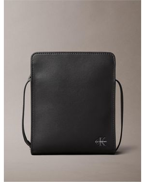 Calvin Klein Monologo Phone Crossbody Bag - Gray