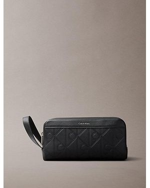 Calvin Klein Toilettas Met Logo Embleem - Grijs