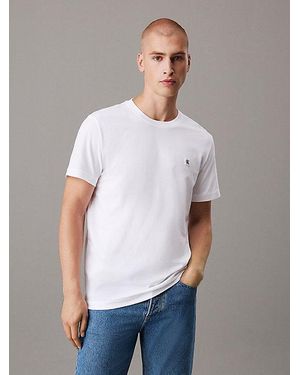 Calvin Klein Ck Embro Badge Tee J30j325268 - White