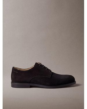 Calvin Klein Theo Suede Derby Lace Up Shoes - Brown