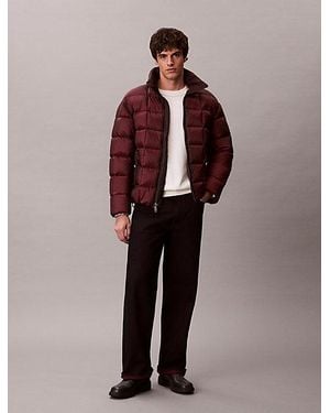 Calvin Klein Jeans Ripstop Mock Neck Puffer Jacket - Multicolour