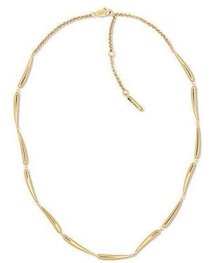 Calvin Klein Jeans Elongated Drops Plated Steel Necklace - Metallic