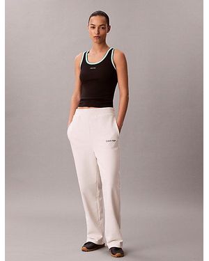 Calvin Klein Pantalón de chándal de felpa francesa - Blanco