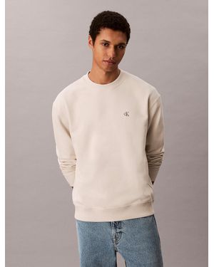 Calvin Klein Relaxed Monogram Sweatshirt - Grey